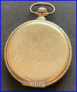 Antique 1914 Elgin Grade 344 Pocket Watch Golf Filled Case Running 12s 17j USA