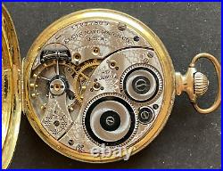 Antique 1914 Elgin Grade 344 Pocket Watch Golf Filled Case Running 12s 17j USA