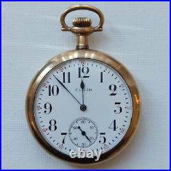 Antique 1917 Elgin Grade 293 Model 7 16s 7 Jewels Gold Filled Case Pocket Watch