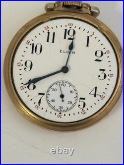 Antique 1917 Elgin Grade 293 Model 7 16s 7 Jewels Gold Filled Case Pocket Watch