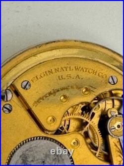 Antique 1917 Elgin Grade 293 Model 7 16s 7 Jewels Gold Filled Case Pocket Watch