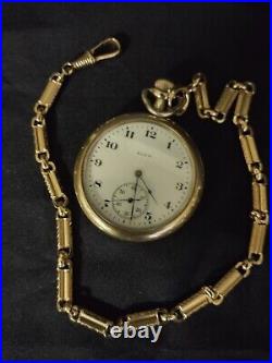 Antique 1917 Elgin Pocket Watch Philadelphia Case Co. Case Working