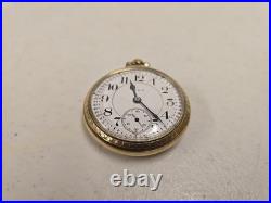 Antique 1919 Elgin 454 Father Time 16s 21j Railroad Pocket Watch 12kt GF Case