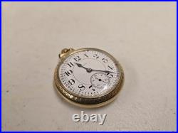 Antique 1919 Elgin 454 Father Time 16s 21j Railroad Pocket Watch 12kt GF Case
