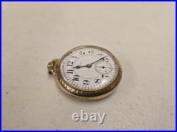 Antique 1919 Elgin 454 Father Time 16s 21j Railroad Pocket Watch 12kt GF Case