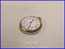 Antique 1919 Elgin 454 Father Time 16s 21j Railroad Pocket Watch 12kt GF Case