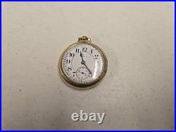 Antique 1919 Elgin 454 Father Time 16s 21j Railroad Pocket Watch 12kt GF Case