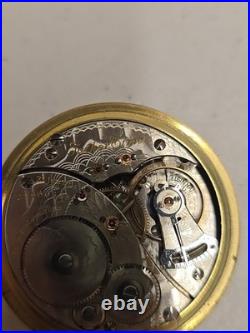 Antique 1919 Elgin 454 Father Time 16s 21j Railroad Pocket Watch 12kt GF Case