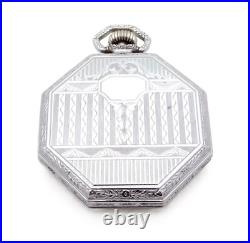 Antique 1919 Waltham Pocket Watch 17 Jewels Octagon Case Size 12S Runs Well