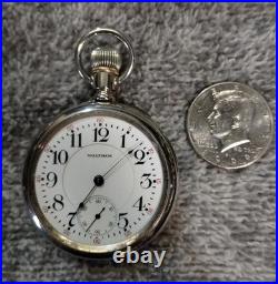 Antique 1919 Waltham Riverside R. R. Pocket Watch 16 Size 19 Jewel, ADJ. Swing Case
