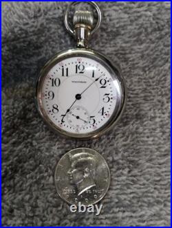 Antique 1919 Waltham Riverside R. R. Pocket Watch 16 Size 19 Jewel, ADJ. Swing Case