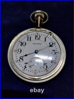 Antique 1919 Waltham Riverside R. R. Pocket Watch 16 Size 19 Jewel, ADJ. Swing Case