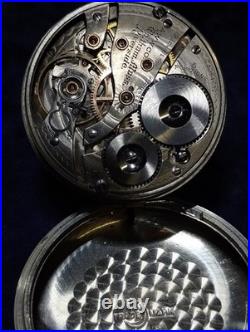Antique 1919 Waltham Riverside R. R. Pocket Watch 16 Size 19 Jewel, ADJ. Swing Case