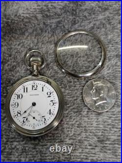 Antique 1919 Waltham Riverside R. R. Pocket Watch 16 Size 19 Jewel, ADJ. Swing Case