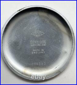 Antique 1920's Pocket Watch From England Case Signed Dennison Cuprel VG Cond