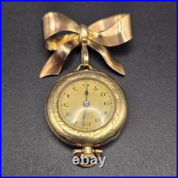 Antique 1920s Illinois Watch Case Co Ramona Gold Filled Mayo 7J Lapel Watch Bow