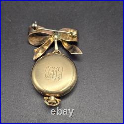 Antique 1920s Illinois Watch Case Co Ramona Gold Filled Mayo 7J Lapel Watch Bow