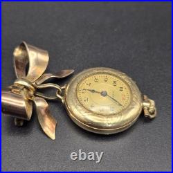 Antique 1920s Illinois Watch Case Co Ramona Gold Filled Mayo 7J Lapel Watch Bow