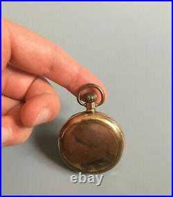 Antique 1920s Swiss Syren Full Hunter in Gold Plated Case Pocket Watch