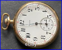 Antique 1921 Elgin Grade 315 Pocket Watch Art Deco Running GF Case 12s 15j Ticks