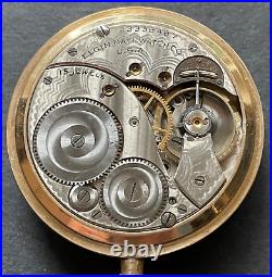 Antique 1921 Elgin Grade 315 Pocket Watch Art Deco Running GF Case 12s 15j Ticks
