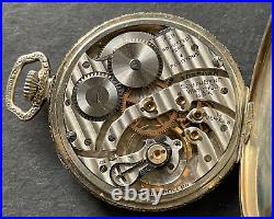Antique 1923 South Bend Grade 429 Pocket Watch White Gold Filled Case 12s 19j