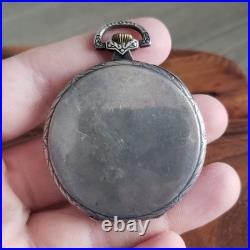 Antique 1925 Longines Pocket Watch Manual Wind, 0.900 Silver Case, Swiss Made