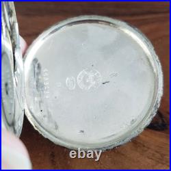 Antique 1925 Longines Pocket Watch Manual Wind, 0.900 Silver Case, Swiss Made