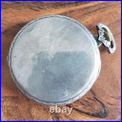 Antique 1925 Longines Pocket Watch Manual Wind, 0.900 Silver Case, Swiss Made