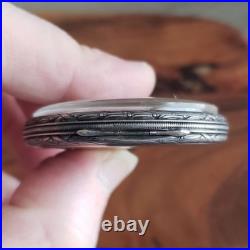 Antique 1925 Longines Pocket Watch Manual Wind, 0.900 Silver Case, Swiss Made