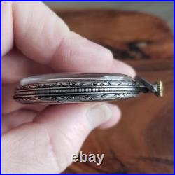 Antique 1925 Longines Pocket Watch Manual Wind, 0.900 Silver Case, Swiss Made