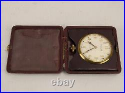 Antique 1939 Waltham Premier 8 Days Oversized Pocket Watch NCR CPC Case Leather