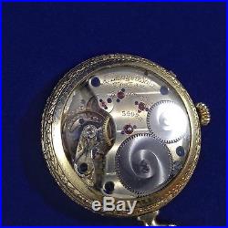 Antique 19th Century A Lange & Sohne Glashutte Pocket Watch Gold Skeleton Case