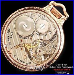 Antique 21 Jewels Display Case Pocket Watch Hamilton Railway Special 992-B