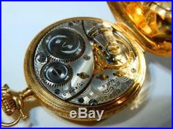 Antique 3 color 14K gold Elgin pocket watch Hunter case 52151 works 21468290