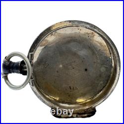 Antique 40mm Charles Cooke Pocket Watch Case for Key Sterling Silver with Dial