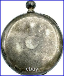 Antique 50mm 16S Dueber Pocket Watch Case for Key Wind 50mm Coin Silver USA