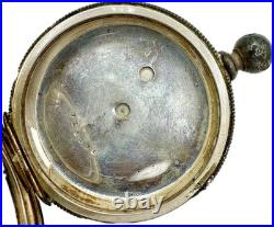 Antique 50mm 16S Dueber Pocket Watch Case for Key Wind 50mm Coin Silver USA