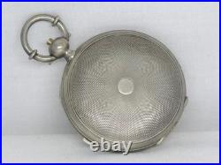 Antique 57mm Huguenin 1/4 Jump Seconds Pocketwatch, Original Case, Running