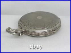 Antique 57mm Huguenin 1/4 Jump Seconds Pocketwatch, Original Case, Running