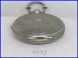 Antique 57mm Huguenin 1/4 Jump Seconds Pocketwatch, Original Case, Running