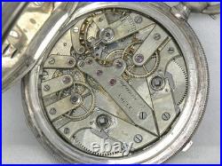 Antique 57mm Huguenin 1/4 Jump Seconds Pocketwatch, Original Case, Running