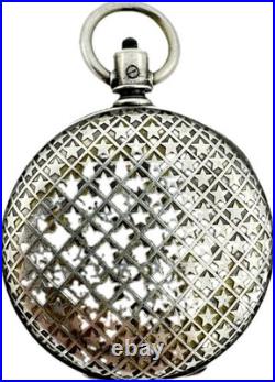 Antique 6 Size Waltham Rare Star Pattern Hunter Pocket Watch Case Coin Silver