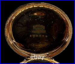 Antique 6s Crescent Guilloche & Coin Edge Hunter Pocket Watch Case Gold FIlled