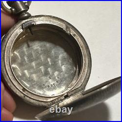 Antique 6s Dueber Floral Coin Edge Hunter Pocket Watch Case Ster Coin Silver USA
