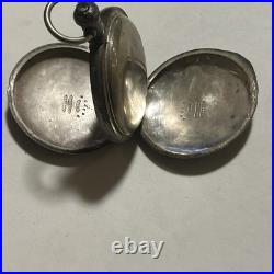 Antique 6s Dueber Floral Coin Edge Hunter Pocket Watch Case Ster Coin Silver USA