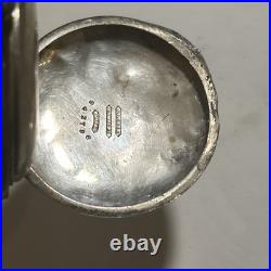 Antique 6s Dueber Floral Coin Edge Hunter Pocket Watch Case Ster Coin Silver USA