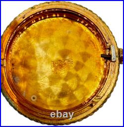 Antique 6s Kenosha Open Face Pocket Watch Case Gold Tone Scalloped USA