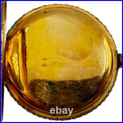 Antique 6s Kenosha Open Face Pocket Watch Case Gold Tone Scalloped USA