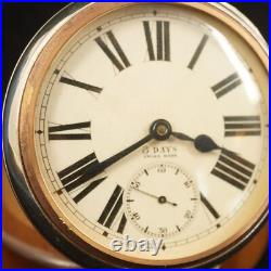 Antique 8 Days Swiss Made Pocket Watch in British Sterling Case WC Free Ship